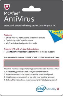 How to Activate McAfee Antivirus Using RetailCard.
